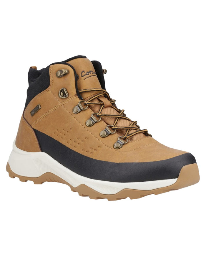 Tan Coloured Cotswold Mens Ryeford Hiking Boots on White Background
#colour_tan