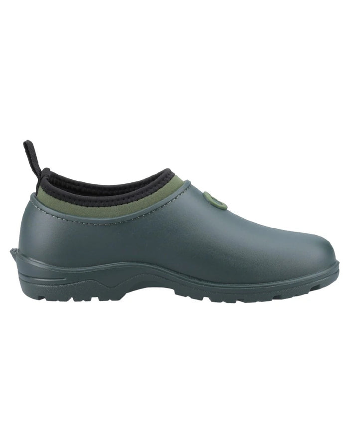 Green coloured Cotswold Perrymead Shoes on white background #colour_green