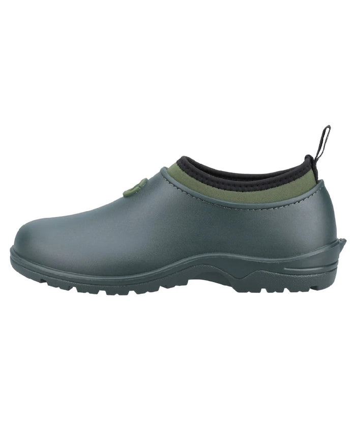 Green coloured Cotswold Perrymead Shoes on white background #colour_green