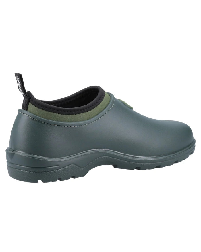 Green coloured Cotswold Perrymead Shoes on white background #colour_green