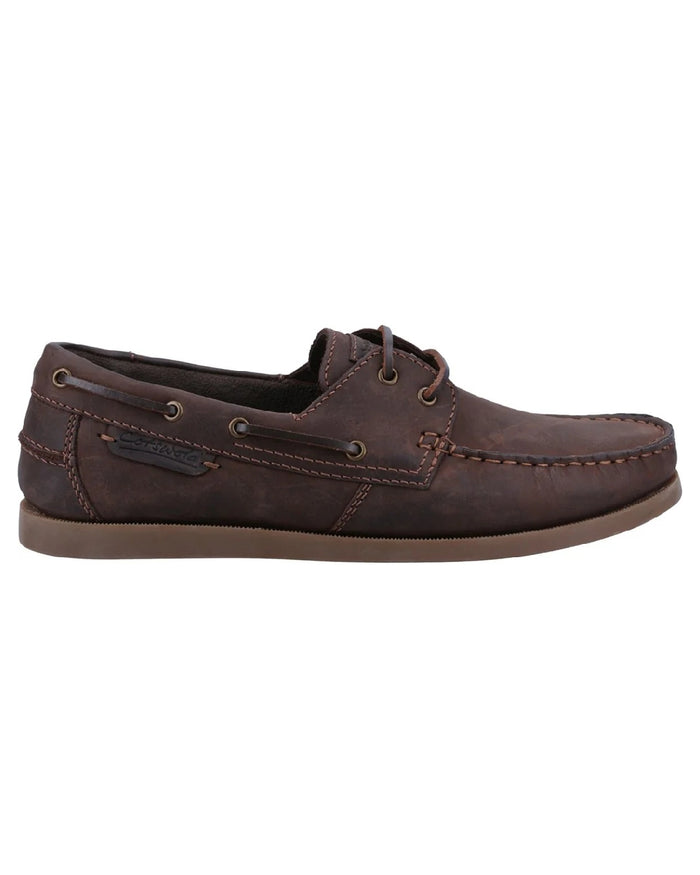 Brown coloured Cotswold Waterlane Shoes on white background #colour_brown