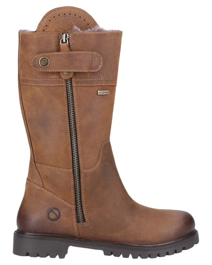 Tan Coloured Cotswold Bushcombe Mid Boots on White Background
#colour_tan