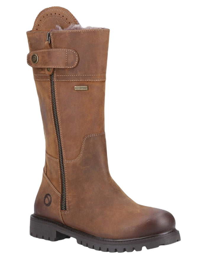 Tan Coloured Cotswold Bushcombe Mid Boots on White Background
#colour_tan