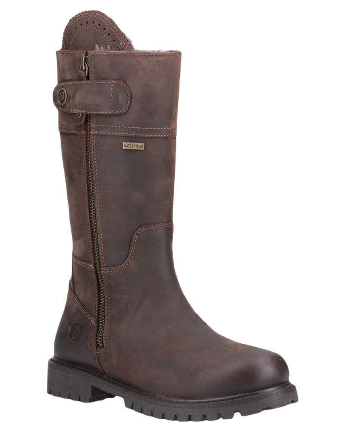 Brown Coloured Cotswold Bushcombe Mid Boots on White Background
#colour_brown
