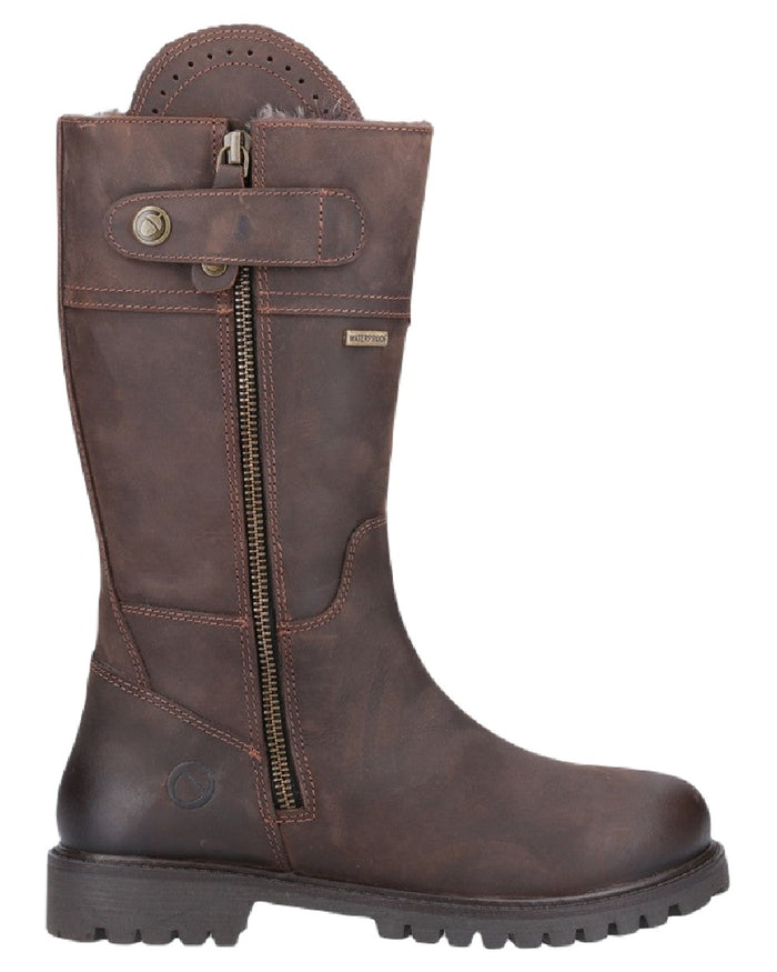 Brown Coloured Cotswold Bushcombe Mid Boots on White Background
#colour_brown