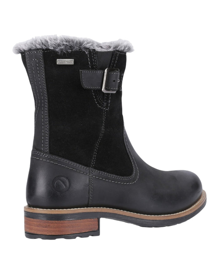 Black Coloured Cotswold Kemerton Ankle Boots on White Background
#colour_black