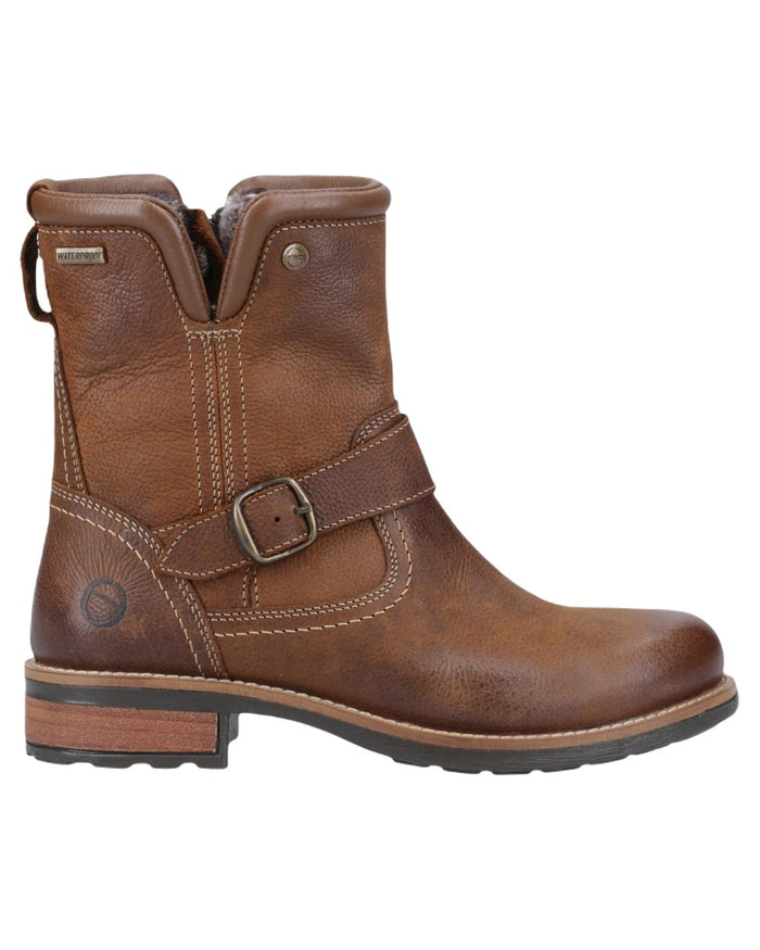 Tan Coloured Cotswold Womens Kinsham Ankle Boots on White Background
#colour_tan