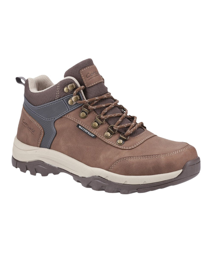 Brown Coloured Cotswold Mens Overbury Hiking Boots on White Background
#colour_brown