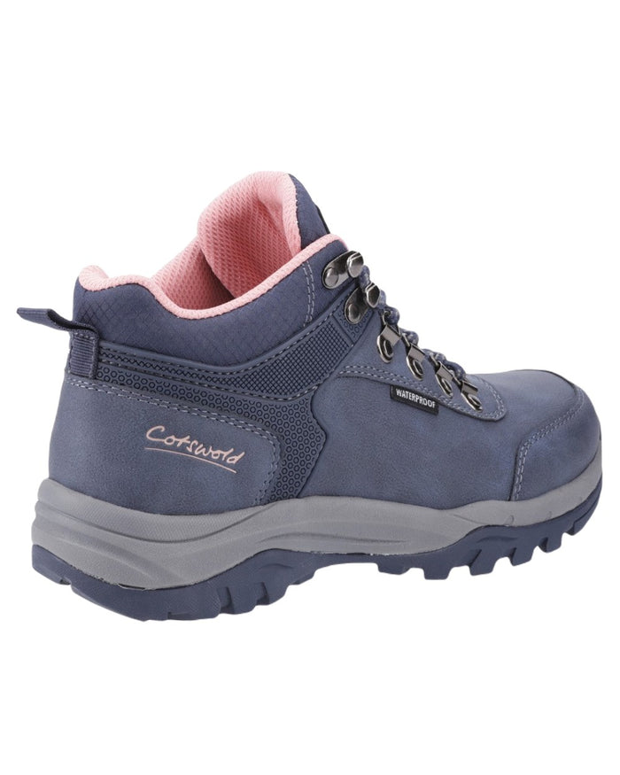 Navy Coloured Cotswold Womens Overbury Hiking Boots on White Background
#colour_navy