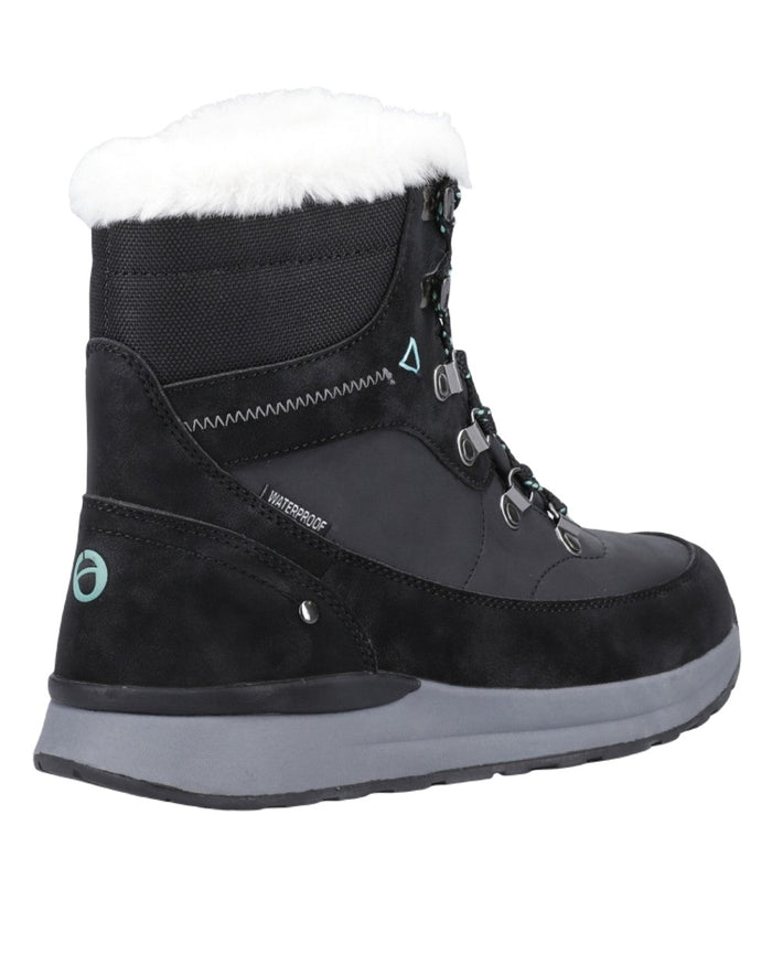 Black Coloured Cotswold Womens Sheephouse Hiking Boots on White Background
#colour_black
