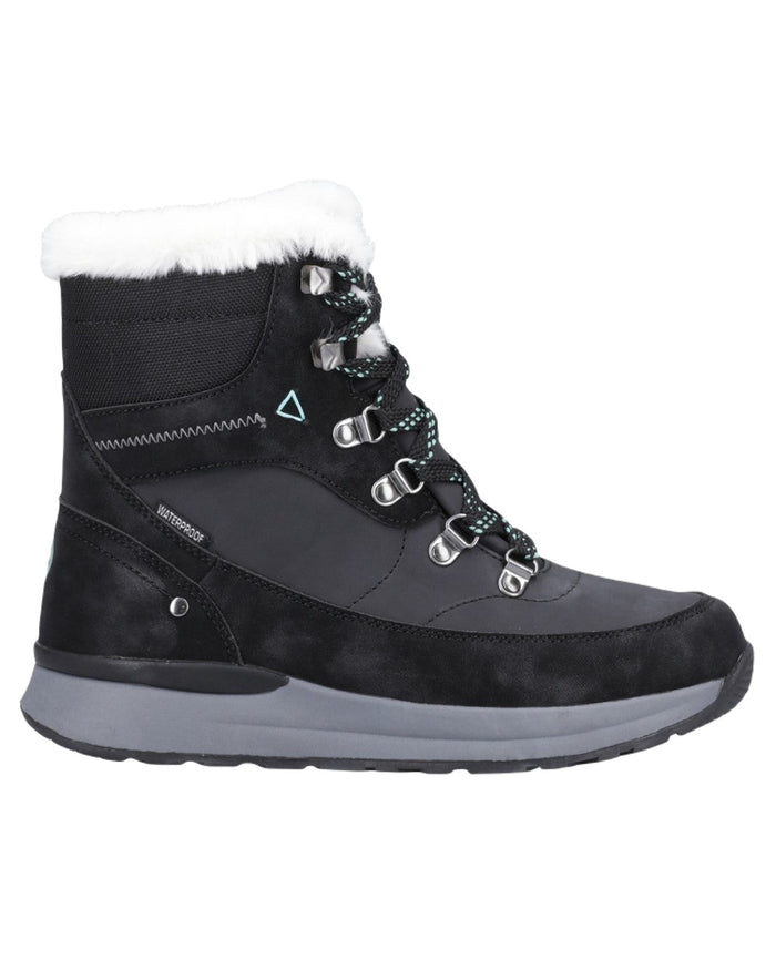Black Coloured Cotswold Womens Sheephouse Hiking Boots on White Background
#colour_black