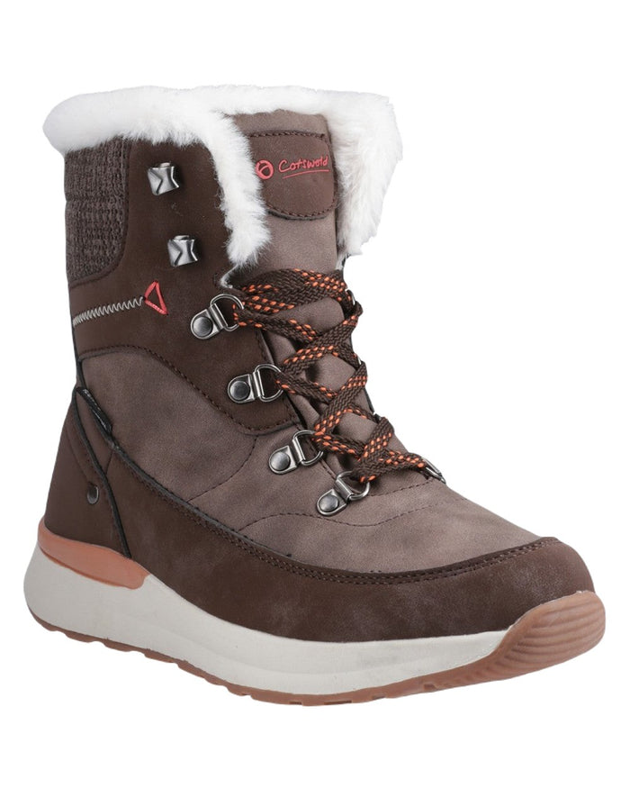 Brown Coloured Cotswold Womens Sheephouse Hiking Boots on White Background
#colour_brown