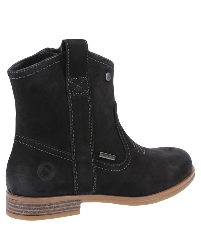 Black Coloured Cotswold Womens Signet Ankle Boots on White Background
#colour_black