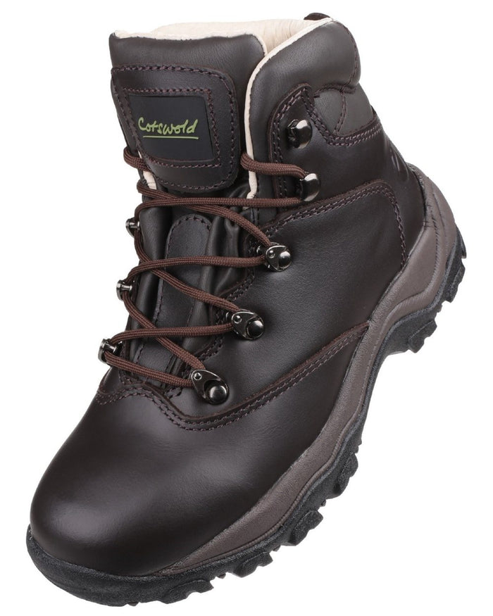 Brown coloured Cotswold  Womens Winstone Boots on white background #colour_brown