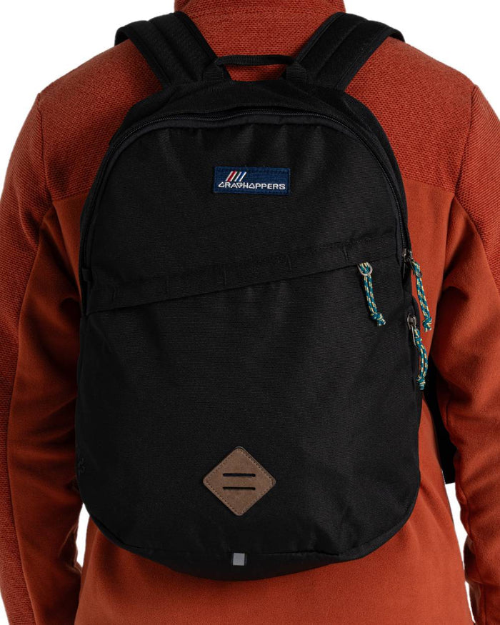 Black coloured Craghoppers 22L Kiwi Classic Backpack II on white background #colour_black