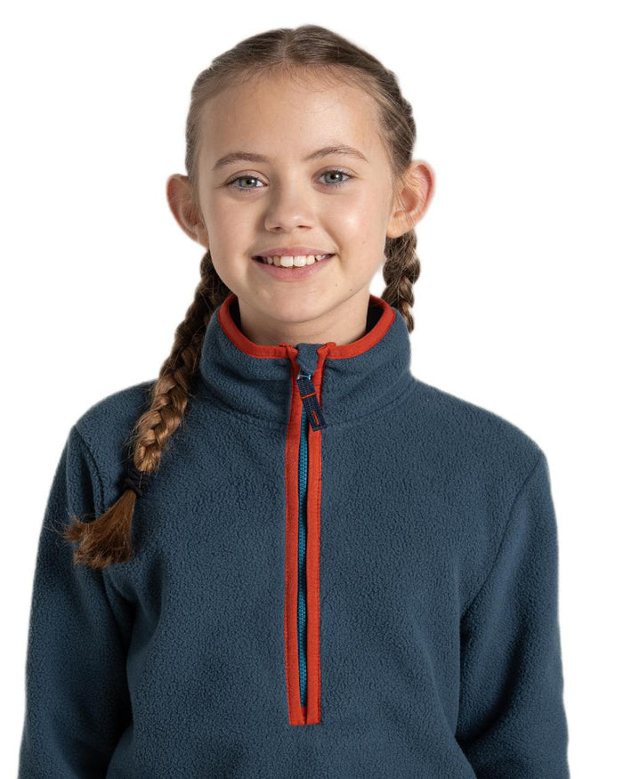 Blue Stone Coloured Craghoppers Childrens CO2 Renu Jacket on white background #colour_blue-stone