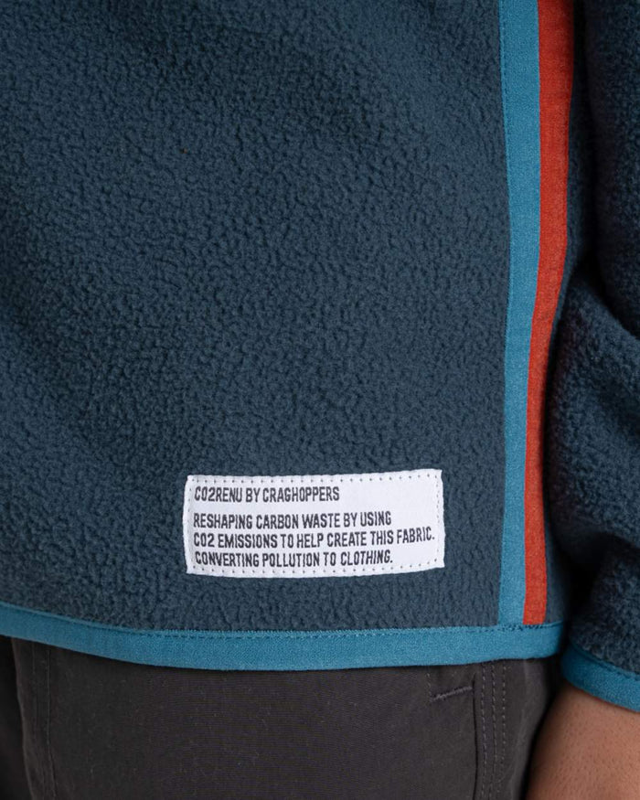 Blue Stone Coloured Craghoppers Childrens CO2 Renu Jacket on white background #colour_blue-stone