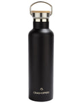 Back coloured Craghoppers Insulated Waterbottle 750ml on white background #colour_black