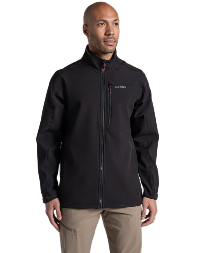 Black Coloured Craghoppers Mens Altis II Jacket on white background #colour_black
