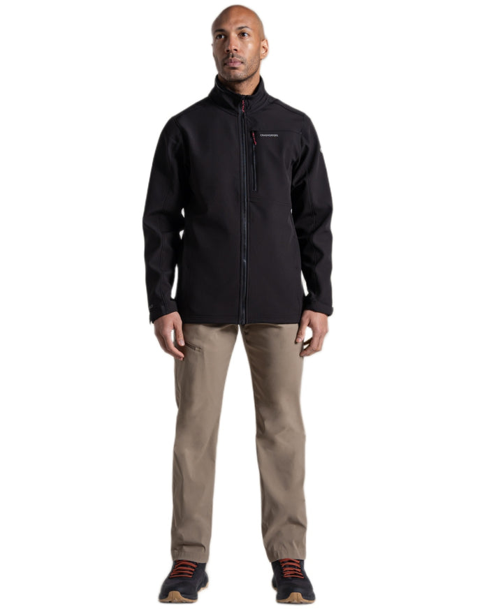 Black Coloured Craghoppers Mens Altis II Jacket on white background #colour_black