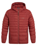 Red Jasper Coloured Craghoppers Mens Compresslite IX Hooded Insulating Jacket on white background #colour_red-jasper
