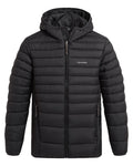 Black coloured Craghoppers Mens Compresslite IX Hooded Insulating Jacket on white background #colour_black