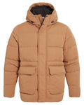Boulder coloured Craghoppers Mens Howgill Downlike Hooded Jacket on white background #colour_boulder