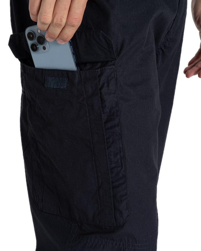 Dark Navy coloured Craghoppers Mens Kiwi Classic II Trousers on white background #colour_dark-navy