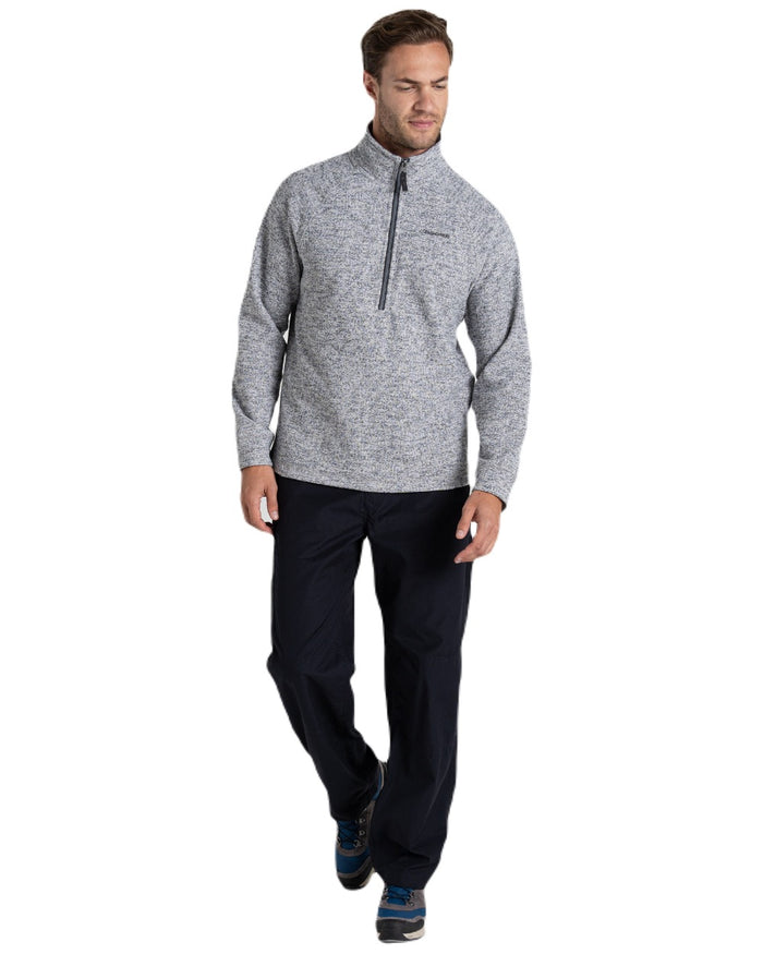 Dark Navy coloured Craghoppers Mens Kiwi Classic II Trousers on white background #colour_dark-navy