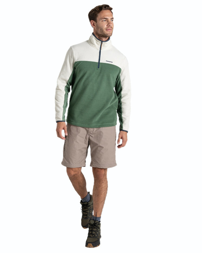 Beach coloured Craghoppers Mens Kiwi Convertible Recycled Trousers on white background #colour_beach