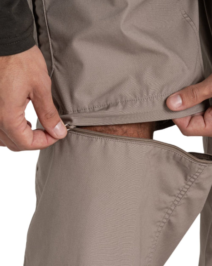 Beach coloured Craghoppers Mens Kiwi Convertible Recycled Trousers on white background #colour_beach