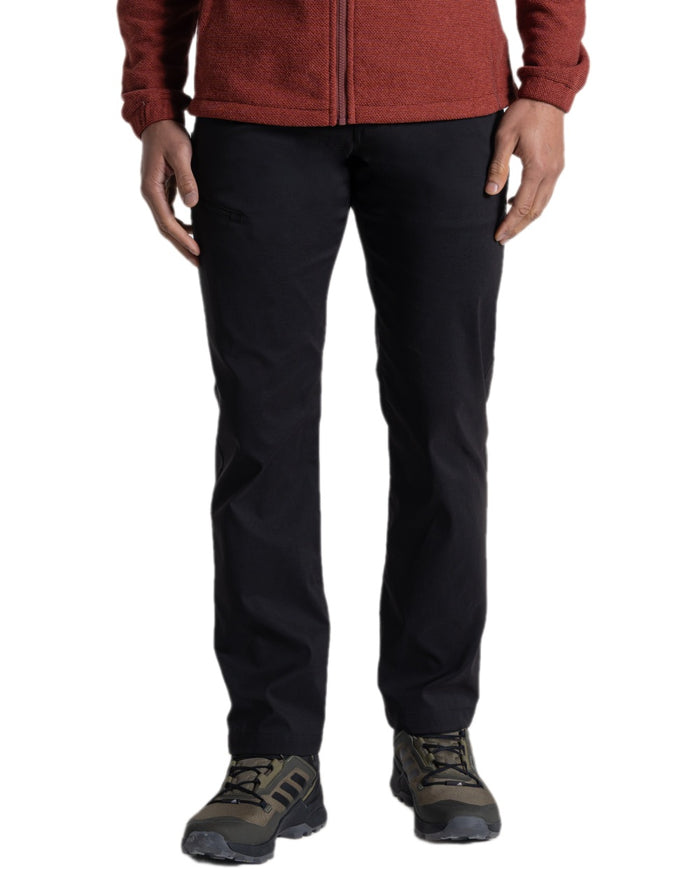 Black Coloured Craghoppers Mens Kiwi Pro III Trouser on white background #colour_black