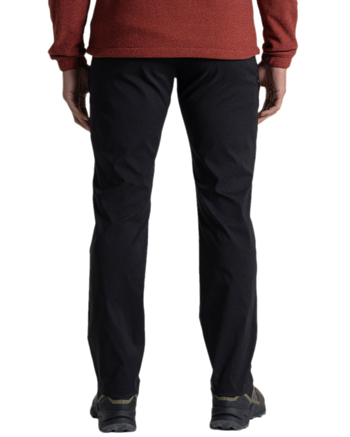 Black Coloured Craghoppers Mens Kiwi Pro III Trouser on white background #colour_black