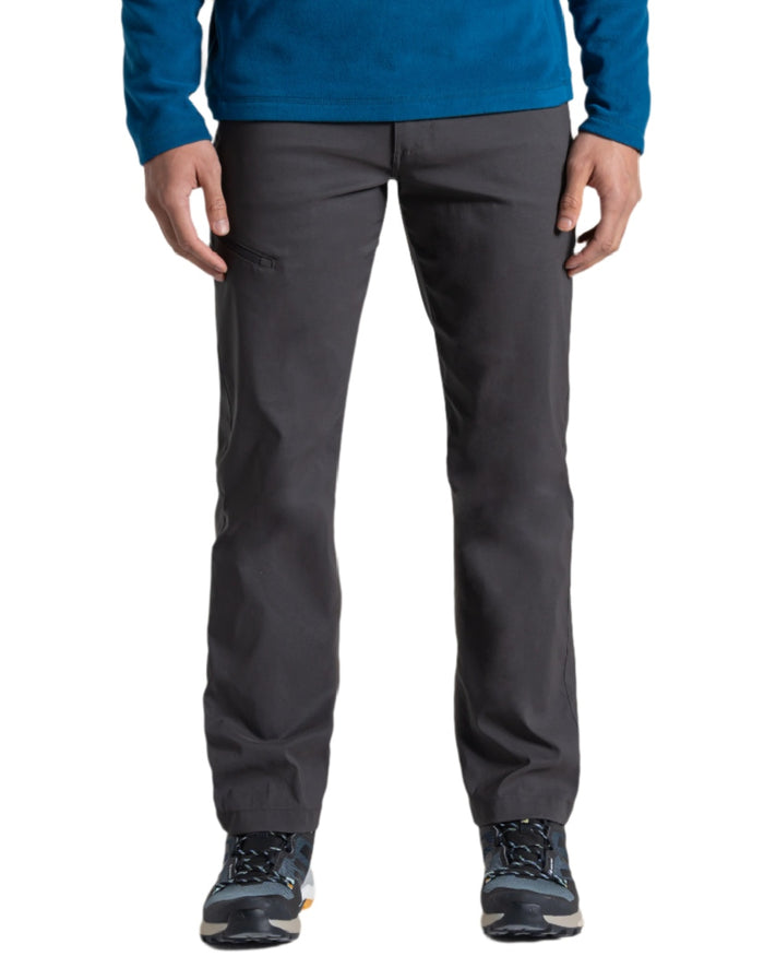 Dark Lead Coloured Craghoppers Mens Kiwi Pro III Trouser on white background #colour_dark-lead