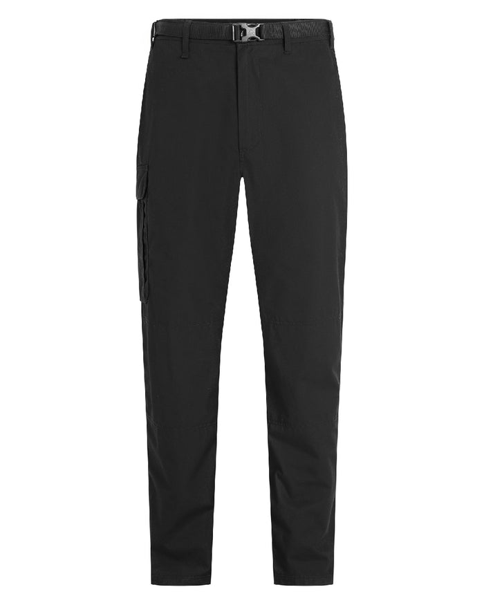 Black Coloured Craghoppers Mens Kiwi Thermo Trouser on white background #colour_black