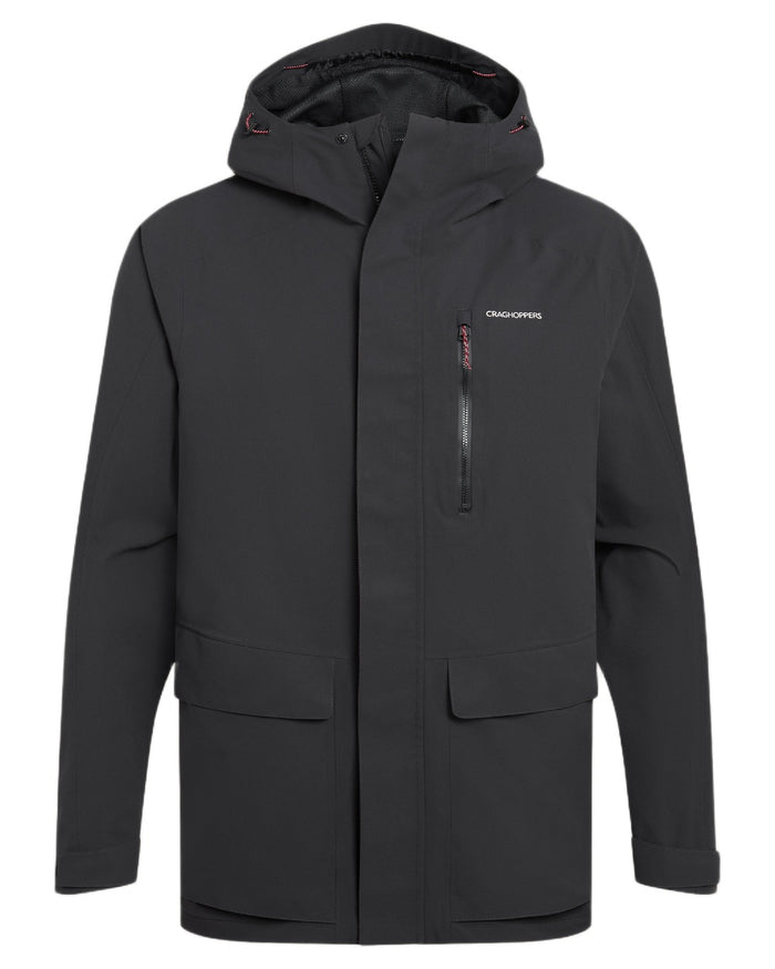 Dark Iron Coloured Craghoppers Mens Lorton II Waterproof Jacket on White Background
#colour_dark-iron