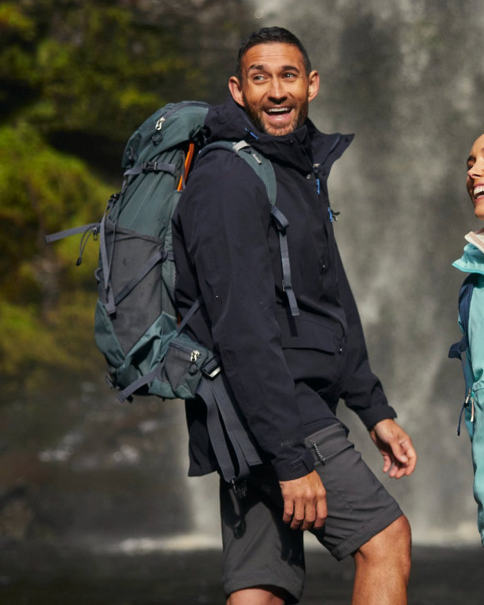Dark Iron Coloured Craghoppers Mens Lorton II Waterproof Jacket on Outdoor Background
#colour_dark-iron