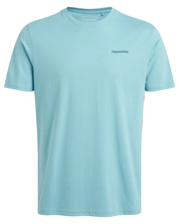 Saltpool Coloured Craghoppers Mens Lucent II Short Sleeved T-Shirt on White Background
#colour_saltpool