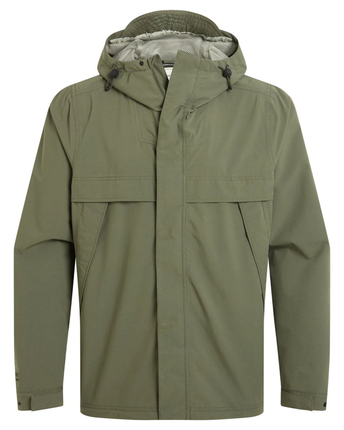 Dark Sage coloured Craghoppers Mens National Trust Keskadale Waterproof Jacket on white background #colour_dark-sage