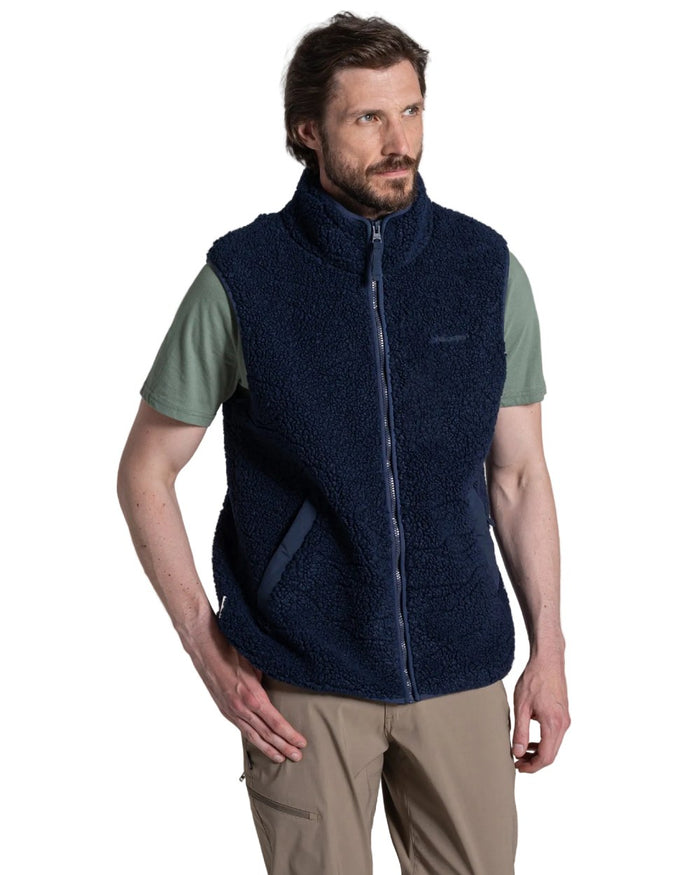 Blue Navy coloured Craghoppers Mens National Trust Lathkill Vest on white background #colour_blue-navy