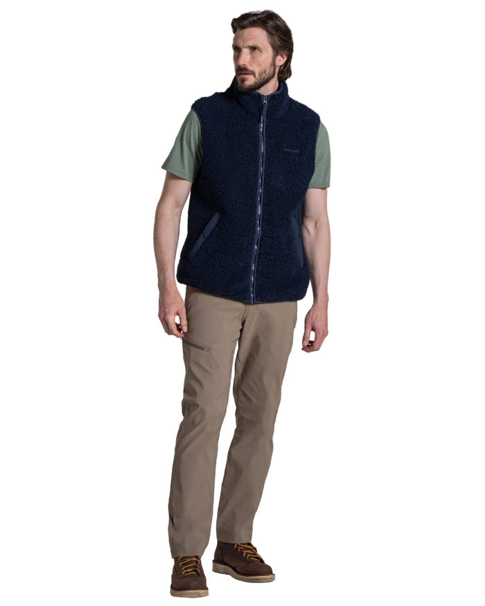 Blue Navy coloured Craghoppers Mens National Trust Lathkill Vest on white background #colour_blue-navy