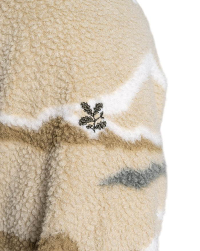 Cardamon Print coloured Craghoppers Mens National Trust Rawthey Half Zip Fleece on white background #colour_cardamon-print