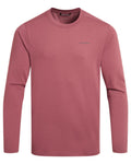 Atlas Red coloured Craghoppers Mens Nosilife Abel Long Sleeved T-Shirt on white background #colour_atlas-red