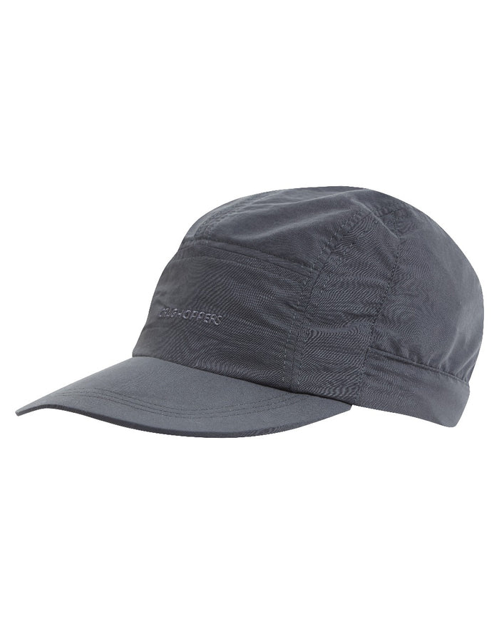 Black Pepper coloured Craghoppers Mens NosiLife Desert Hat III on white background #colour_black-pepper