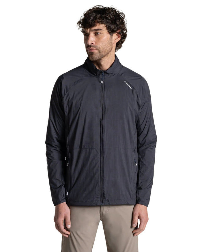 Dark Iron coloured Craghoppers Mens NosiLife Driver Jacket on white background #colour_dark-iron