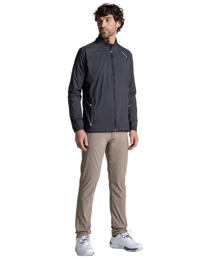 Dark Iron coloured Craghoppers Mens NosiLife Driver Jacket on white background #colour_dark-iron