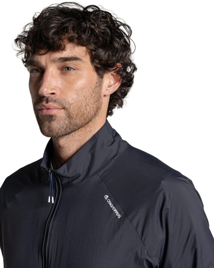 Dark Iron coloured Craghoppers Mens NosiLife Driver Jacket on white background #colour_dark-iron