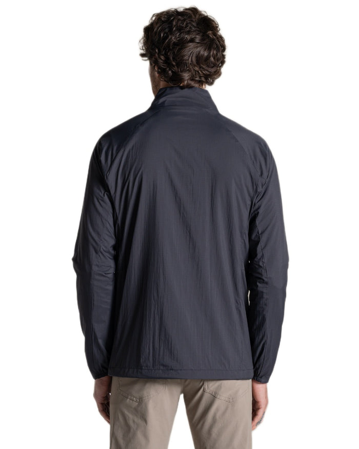 Dark Iron coloured Craghoppers Mens NosiLife Driver Jacket on white background #colour_dark-iron