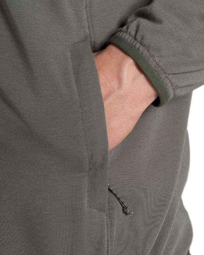 Dark Sage coloured Craghoppers Mens NosiLife Nadim Hooded Jacket on white background #colour_dark-sage