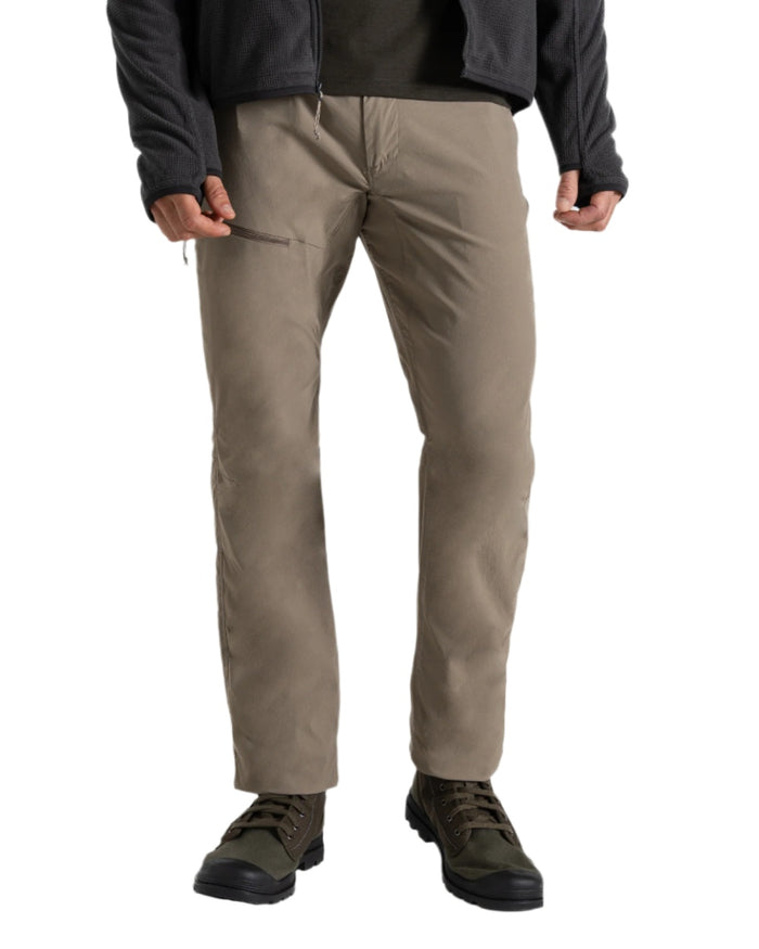 Pebble coloured Craghoppers Mens NosiLife Pro Trouser III on white background #colour_pebble